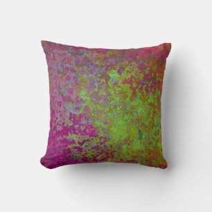 Bold, Colourful, Splatter Paint, Grunge Abstract Throw Pillow