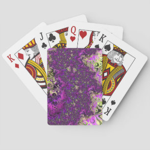 Bold Colourful Trippy Groovy Funky Fractal Art Playing Cards