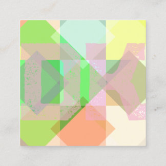 Bold colours, fresh pattern, modern art square business card