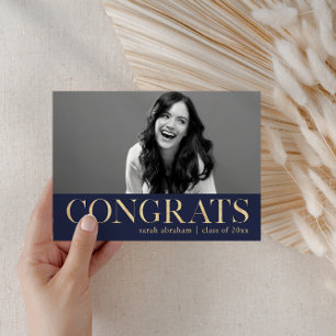 Bold Congrats Two Photo Graduation Party Invitation