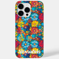 Bold Contemporary Floral Pattern Vibrant Daisies