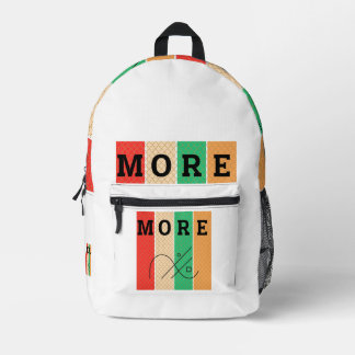 Bold Contrast & Geometry Printed Backpack