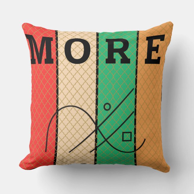 Bold Contrast & Geometry Throw Pillow (Front)