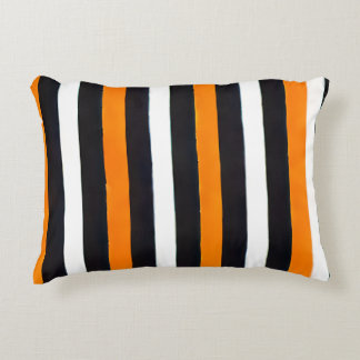 Bold Contrast Stripe Statement Pillow