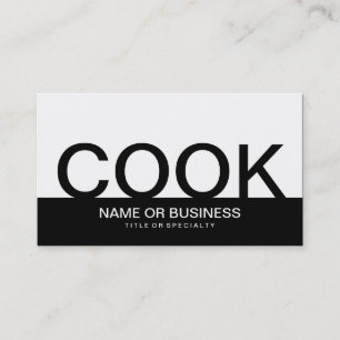 bold COOK (colour customizable) Business Card