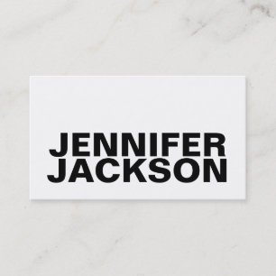 Bold cool minimalist business card black and white