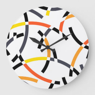 Bold, cool, trendy, playful, urban, modern art large clock