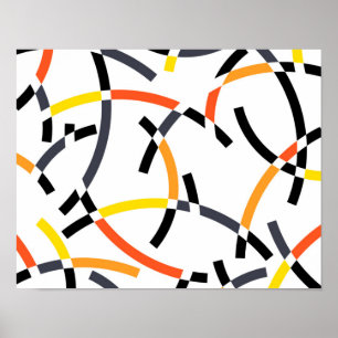 Bold, cool, trendy, playful, urban, modern art poster