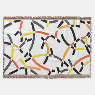 Bold, cool, trendy, playful, urban, modern art throw blanket