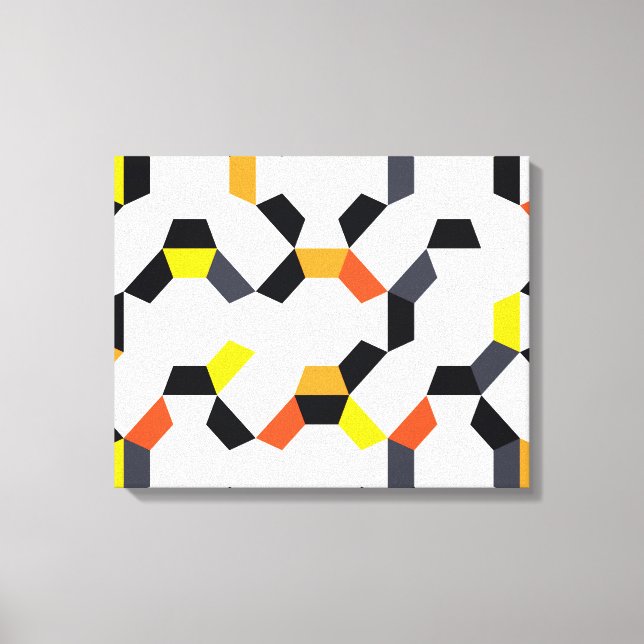 Bold, cool, trendy, unique, modern geometric art canvas print (Front)