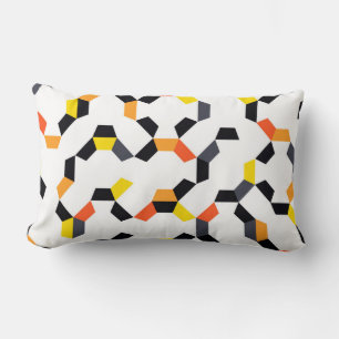 Bold, cool, trendy, unique, modern geometric art lumbar pillow