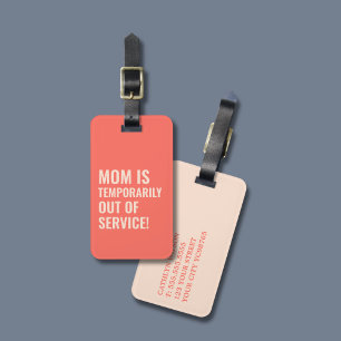 Bold Coral Sunset Colours Mom Gift Luggage Tag