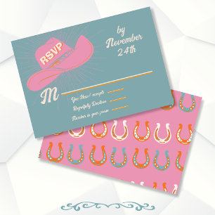 Bold Cowboy Western Hat rsvp response cards