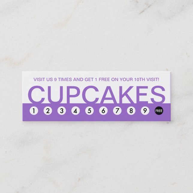 bold CUPCAKES customer loyalty (Front)