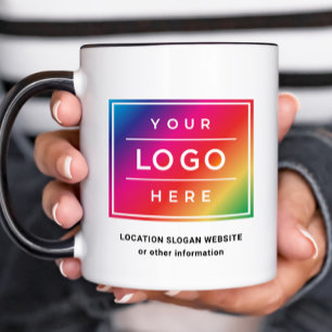 Bold Custom Business Name Gradient Logo Mug