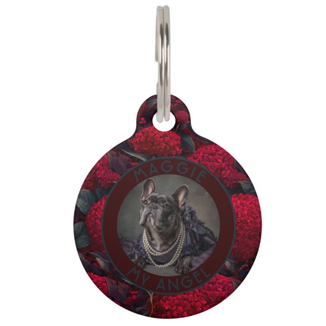 Bold Custom Pet Themed Gift Hydrangeas Pattern Tag (Front)