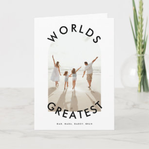 BOLD custom photo 'WORLDS GREATEST' fathers day Card