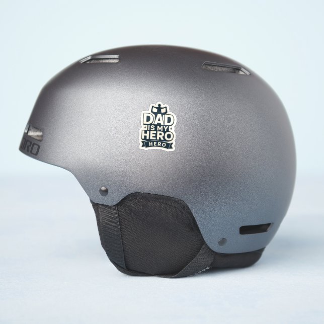 Bold Dad Hero Father's Day Sticker (Helmet Side)