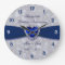 Bold Damask 45th Wedding Anniversary Round Clock