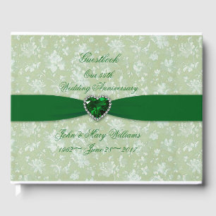 Bold Damask 55th Anniversary Guestbook