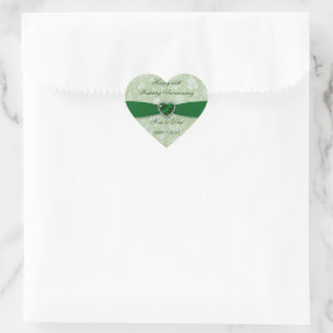 Bold Damask 55th Wedding Anniversary Sticker