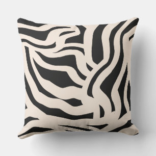 Bold Dark Waves Outdoor Pillow