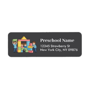Bold Daycare Return Address Label 