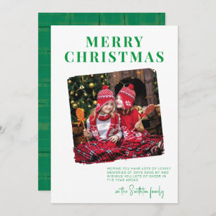 Bold Deckled Holiday Message Card