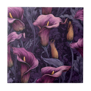 Bold Decorative Calle Lilies Tiles For Floors