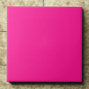 Bold Deep Pink #ff1493 Power Accent Tile