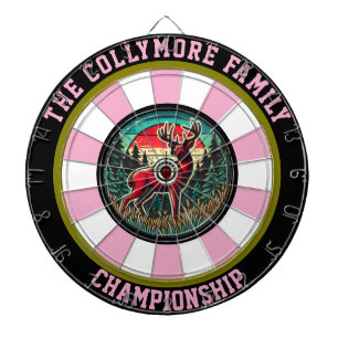 Bold Deer Target Forest Decor Dartboard