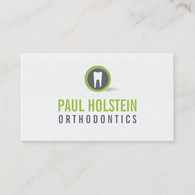 BOLD DENTIST CARTE DE VISITE :: logo de dent moder (Devant)