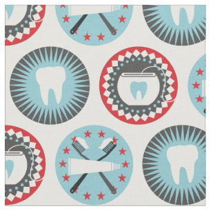 Bold Dentistry Pattern - Dentist Dental Hygienist Fabric