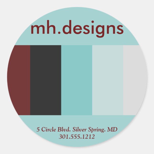 Bold Designer Business Stickers (Front)