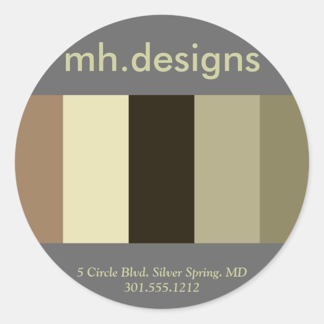 Bold Designer Business Stickers (Front)