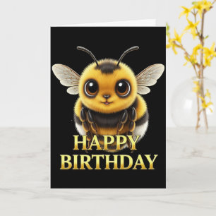 BOLD DISTINCT CLOSEUP TUBBY BEE BIRTHDAY CARD
