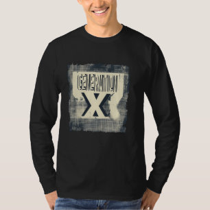 Bold Distressed Generation X 1965-1980 Retro Grung T-Shirt