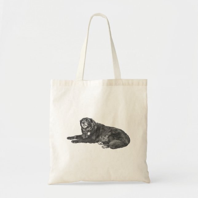 Bold Dog Silhouette Tote for Fall Days Bag (Front)