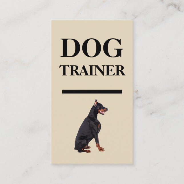 Bold Dog Trainer Business Cards (Front)