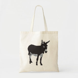 Bold Donkey Silhouette Farm Animal Tote Bag