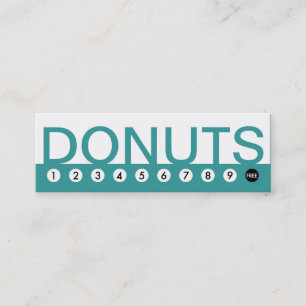 bold DONUTS customer loyalty card