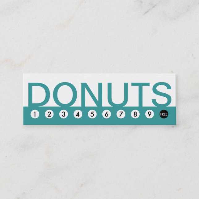bold DONUTS customer loyalty card (Front)
