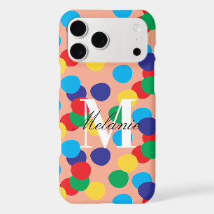Bold Dots Colourful Custom Monogram