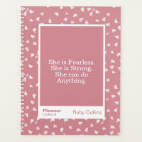 Bold Dusty Pink Floral Empowerment Quote