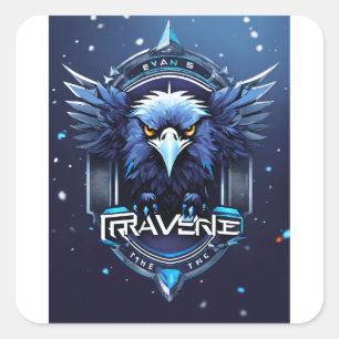 Bold Eagle Logo Sticker   Detailed Eagle Head Deca