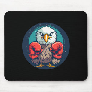 Bold Eagle With Boxing Gloves For A Powerful State Mouse Pad