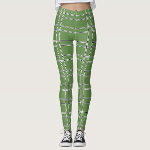 Bold Easter St Patrick's Day Black White Stripes Leggings