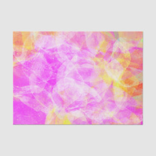 Bold Eclectic Pink and Yellow Abstract Tissue Paper