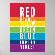 BOLD EDUCATIONAL CLASSROOM rainbow colour art char Poster