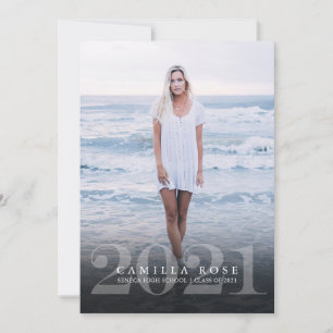 Bold Elegance 2021 Graduation Photo Invitation